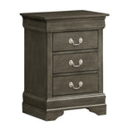 Comodino in legno a 3 cassetti