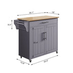 Isola da Cucina Mobile con Armadietto Contenitore