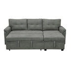 Divano sezionale reversibile con letto estraibile, chaise longue con contenitore nascosto, gambe durevoli,