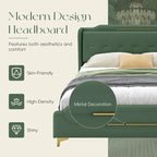 Letto Moderno Imbottito in Ecopelle