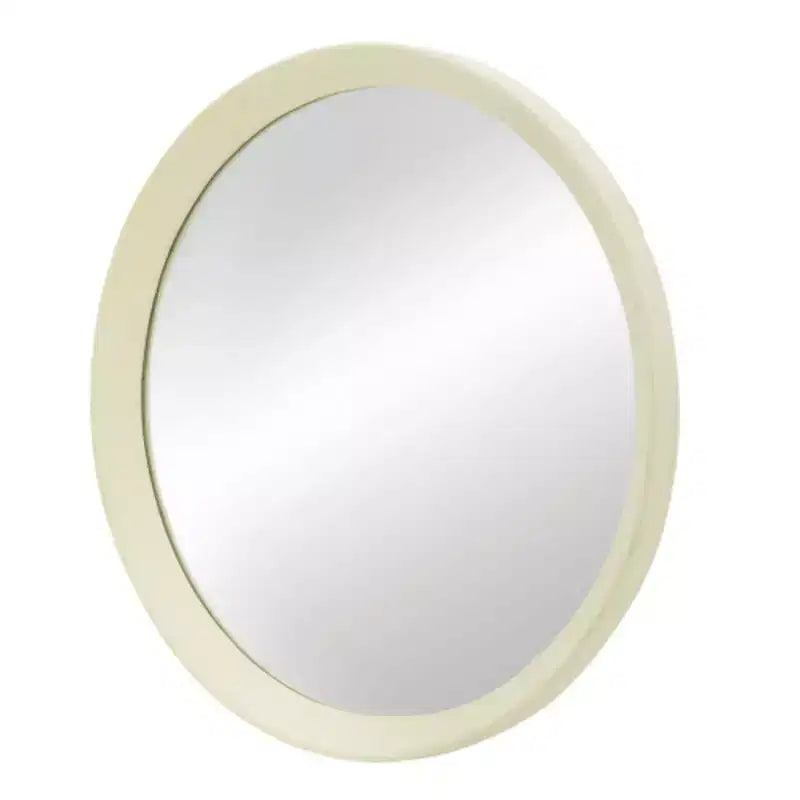 Specchio da Parete D20x1.5 in Legno di Mango, Stile Arredamento Transizionale con Cornice in Solido Legno di Mango, per Bagno