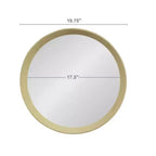 Specchio da Parete D20x1.5 in Legno di Mango, Stile Arredamento Transizionale con Cornice in Solido Legno di Mango, per Bagno