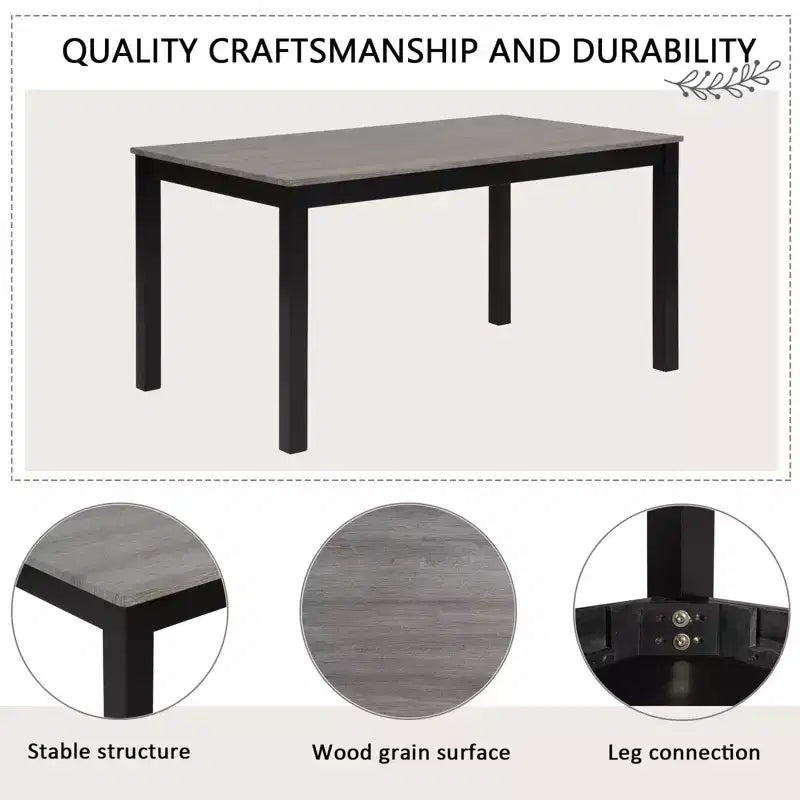 Set da Pranzo da 6 Pezzi con Panca e Sedie, Set Tavolo da Pranzo per 6 con Panca, Set Tavolo da Pranzo in Legno per Cucina, Sala da Pranzo