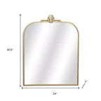 Specchio decorativo ad arco art déco in metallo dorato 31