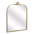 Specchio decorativo ad arco art déco in metallo dorato 31