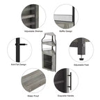 Porta-bottiglie angolare, scaffale a 5 ripiani con portabottiglie rimovibile, mobile bar con porta-bicchieri, piccolo mobiletto per sala da pranzo e credenza con anta a rete