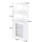 Porta-bottiglie angolare, scaffale a 5 ripiani con portabottiglie rimovibile, mobile bar con porta-bicchieri, piccolo mobiletto per sala da pranzo e credenza con anta a rete