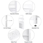 Porta-bottiglie angolare, scaffale a 5 ripiani con portabottiglie rimovibile, mobile bar con porta-bicchieri, piccolo mobiletto per sala da pranzo e credenza con anta a rete