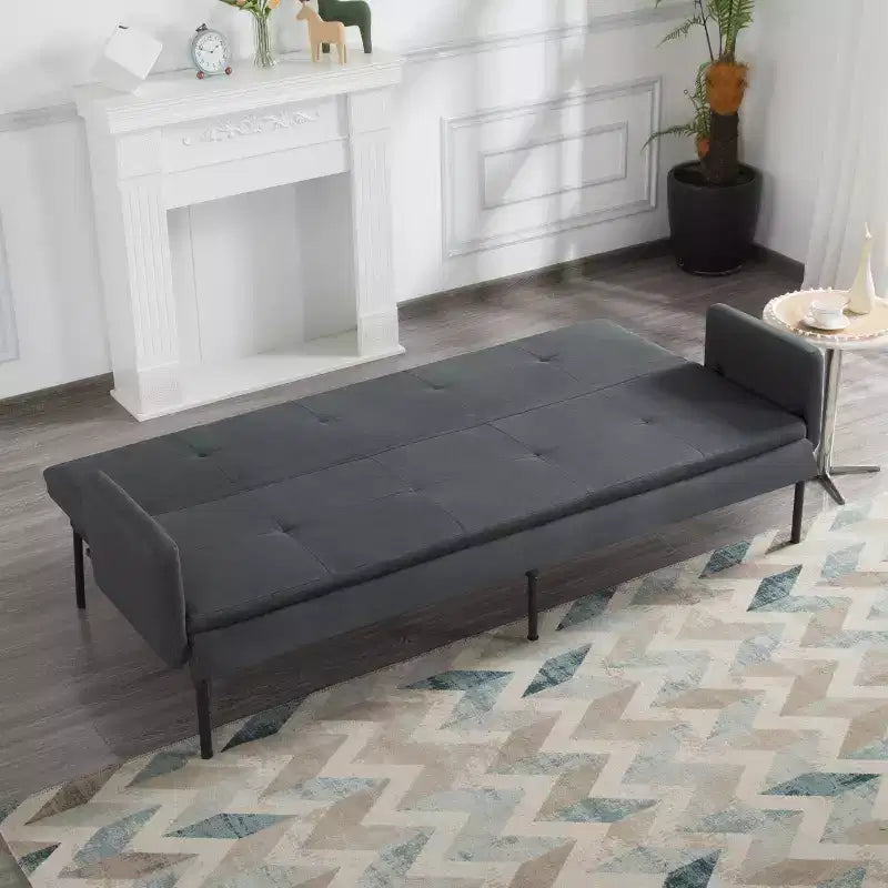 Divano letto futon convertibile da 190 cm con schienale regolabile in 5 posizioni