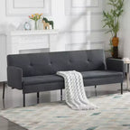 Divano letto futon convertibile da 190 cm con schienale regolabile in 5 posizioni