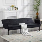 Divano letto futon convertibile da 190 cm con schienale regolabile in 5 posizioni