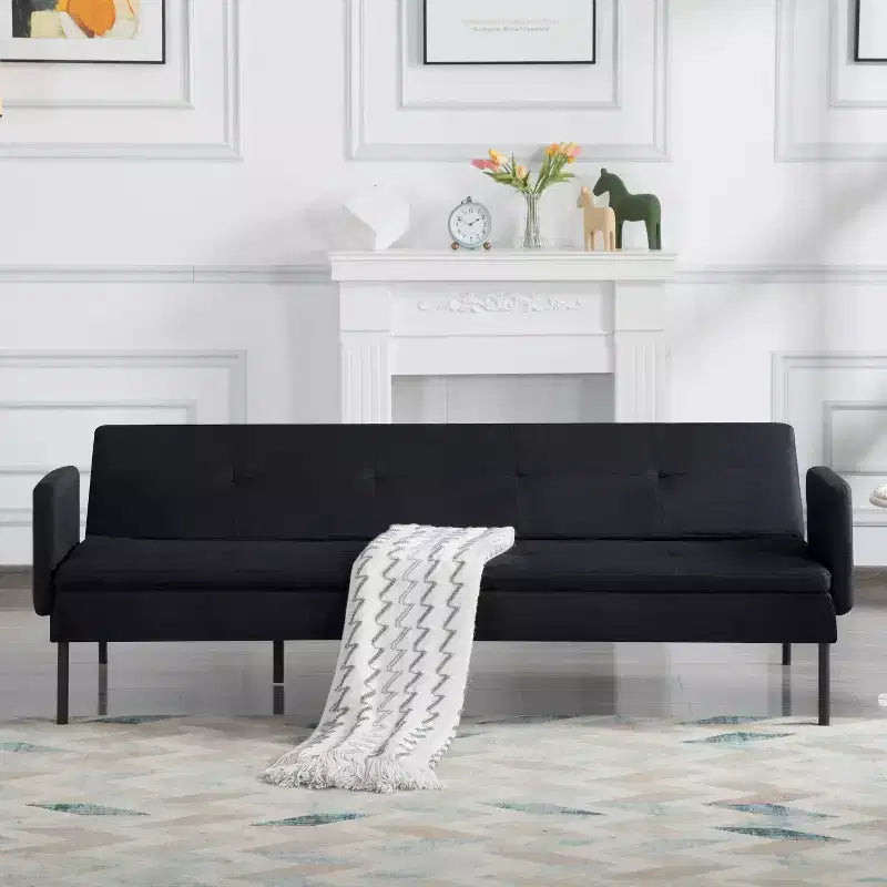 Divano letto futon convertibile da 190 cm con schienale regolabile in 5 posizioni