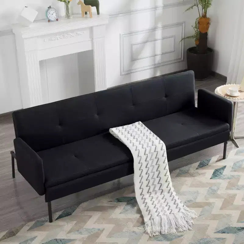 Divano letto futon convertibile da 190 cm con schienale regolabile in 5 posizioni