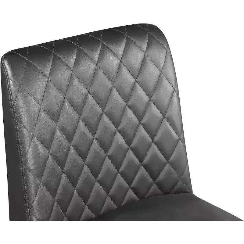 Sgabello in ecopelle grigia, set da 2