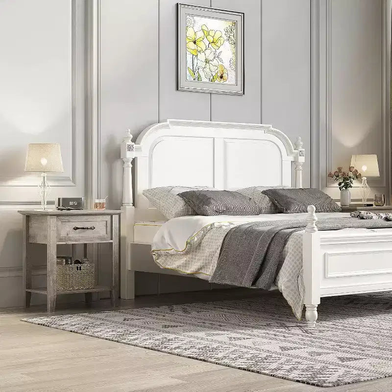 Comodino con cassetto e 2 ripiani, tavolino versatile per camera da letto, soggiorno, dormitorio e piccoli spazi