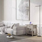 Comodino con cassetto e 2 ripiani, tavolino versatile per camera da letto, soggiorno, dormitorio e piccoli spazi