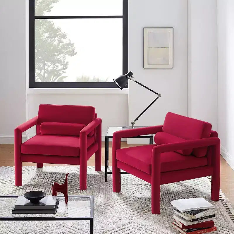 Poltrona accent in velluto, Poltrona moderna per soggiorno, Elegante divano singolo imbottito