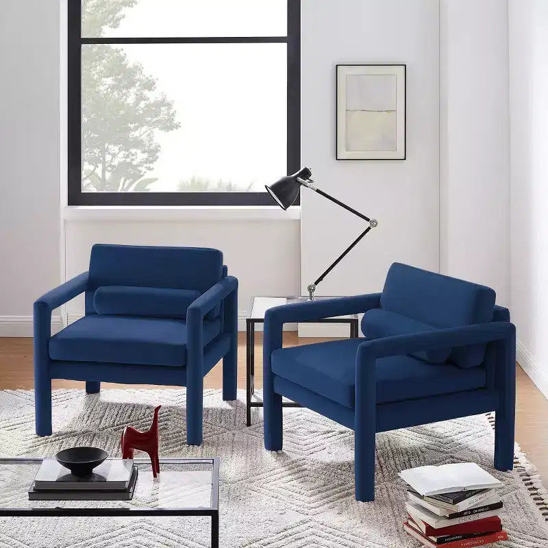 Poltrona accent in velluto, Poltrona moderna per soggiorno, Elegante divano singolo imbottito