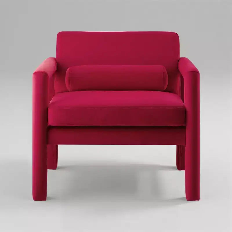 Poltrona accent in velluto, Poltrona moderna per soggiorno, Elegante divano singolo imbottito
