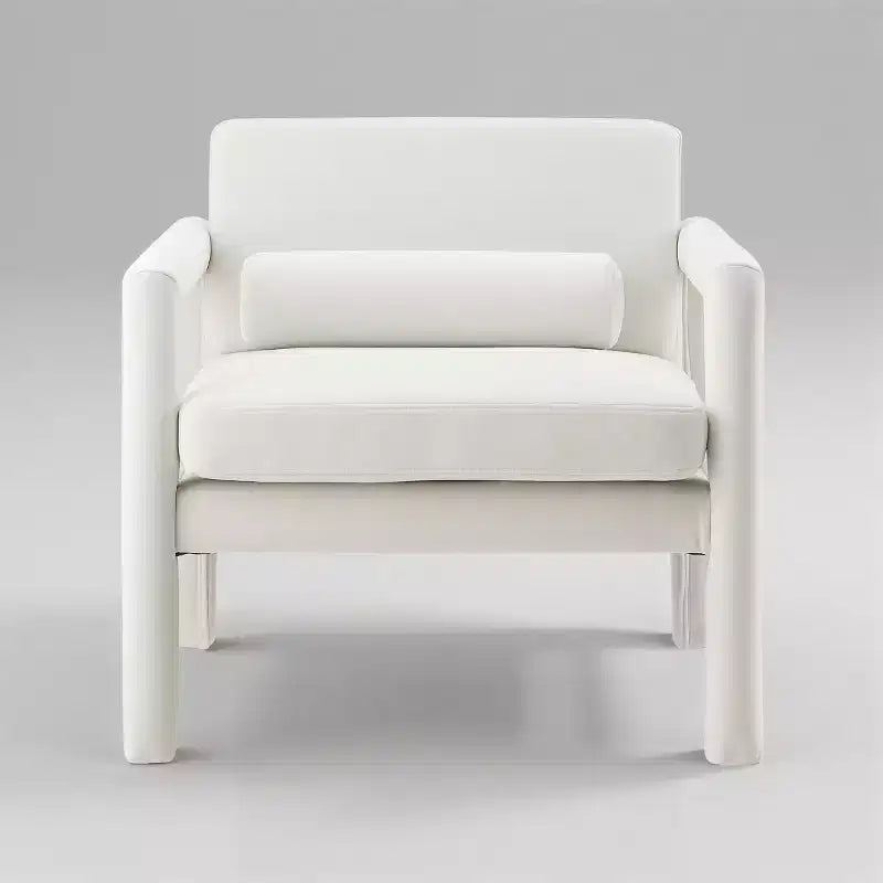 Poltrona accent in velluto, Poltrona moderna per soggiorno, Elegante divano singolo imbottito