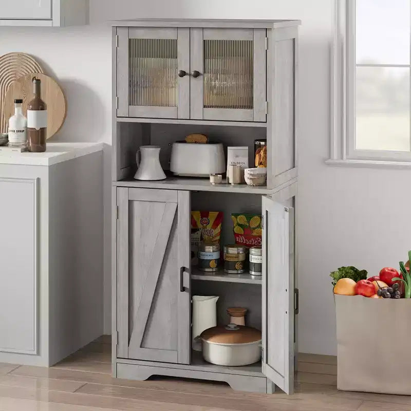 Mobiletto da bagno, mobiletto indipendente per la biancheria con ante e ripiani, mobiletto da cucina in legno, per soggiorno,