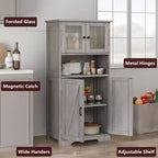 Mobiletto da bagno, mobiletto indipendente per la biancheria con ante e ripiani, mobiletto da cucina in legno, per soggiorno,