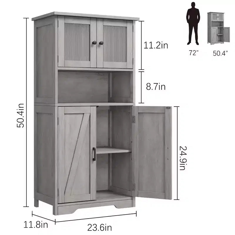 Mobiletto da bagno, mobiletto indipendente per la biancheria con ante e ripiani, mobiletto da cucina in legno, per soggiorno,