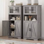 Mobiletto da bagno, mobiletto indipendente per la biancheria con ante e ripiani, mobiletto da cucina in legno, per soggiorno,