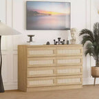 Tavolino laterale con piano rotondo da 50 cm e base scanalata, in legno di mango