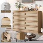 Tavolino laterale con piano rotondo da 50 cm e base scanalata, in legno di mango