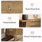 41.3 Tavolo Console in Legno, Tavolo da Ingresso a 2 Livelli con Ripiano, Tavolo da Divano Dietro al Divano per Soggiorno, Corridoio, Ingresso