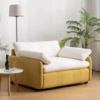 Poltrona divano moderna oversize in ciniglia con blocchi di colore e cuscini, 50*43 pollici