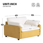 Poltrona divano moderna oversize in ciniglia con blocchi di colore e cuscini, 50*43 pollici