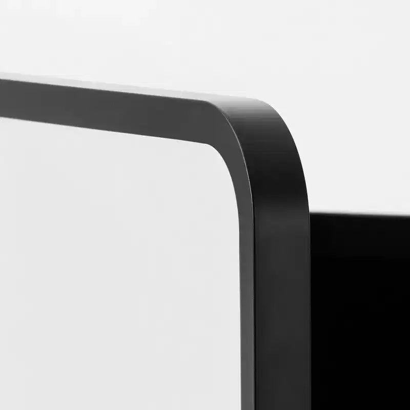 Mobiletto da bagno 28 x 20 con specchio Cornice in acciaio inossidabile e 2 ripiani regolabili Armadietti per medicinali a parete Specchi rettangolari da incasso neri