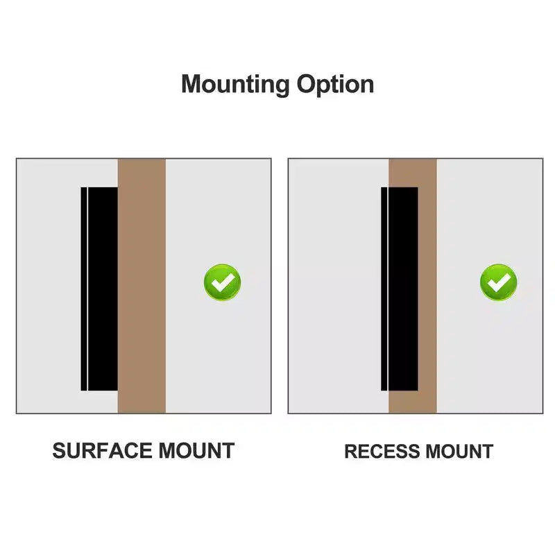 Mobiletto da bagno 28 x 20 con specchio Cornice in acciaio inossidabile e 2 ripiani regolabili Armadietti per medicinali a parete Specchi rettangolari da incasso neri