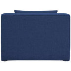 Sedia senza braccioli blu navy in lino testurizzato e resistente