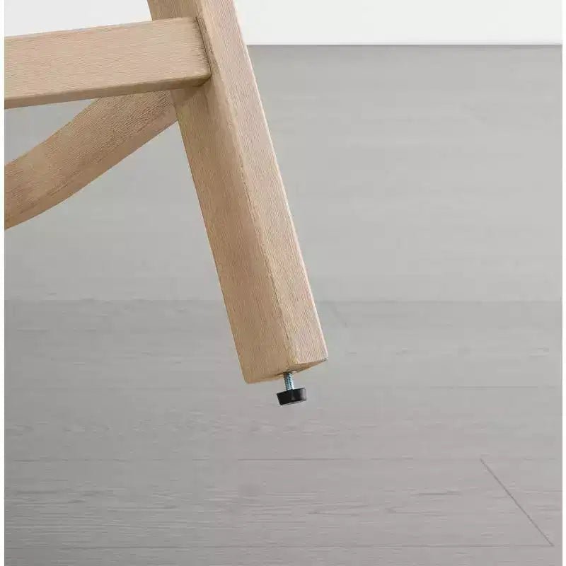 Sgabello da bar moderno imbottito in legno di acacia con schienale in corda intrecciata a mano per interni ed esterni, set da 2