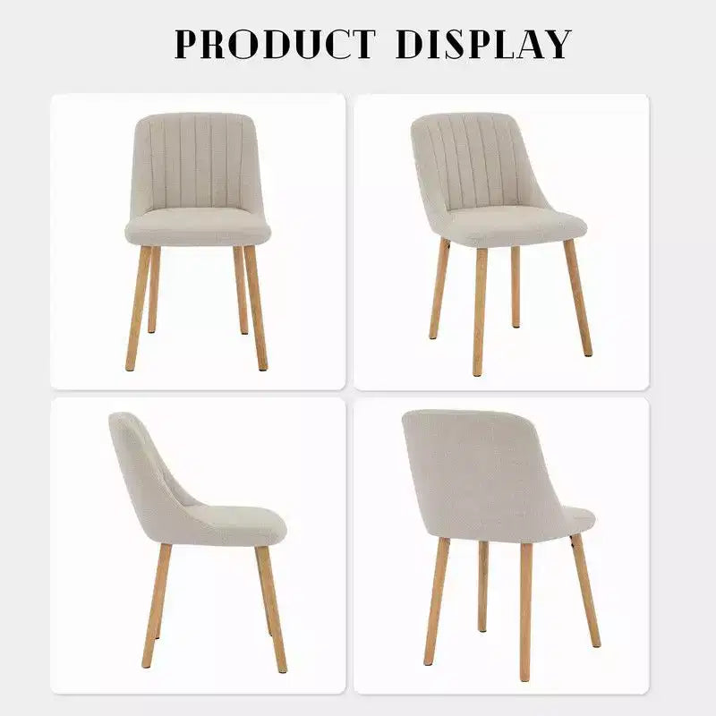 Set di 2 sedie da pranzo, sedie da cucina imbottite con schienale ergonomico, sedie da pranzo con gambe in rovere con capacità di 136 kg per sala da pranzo