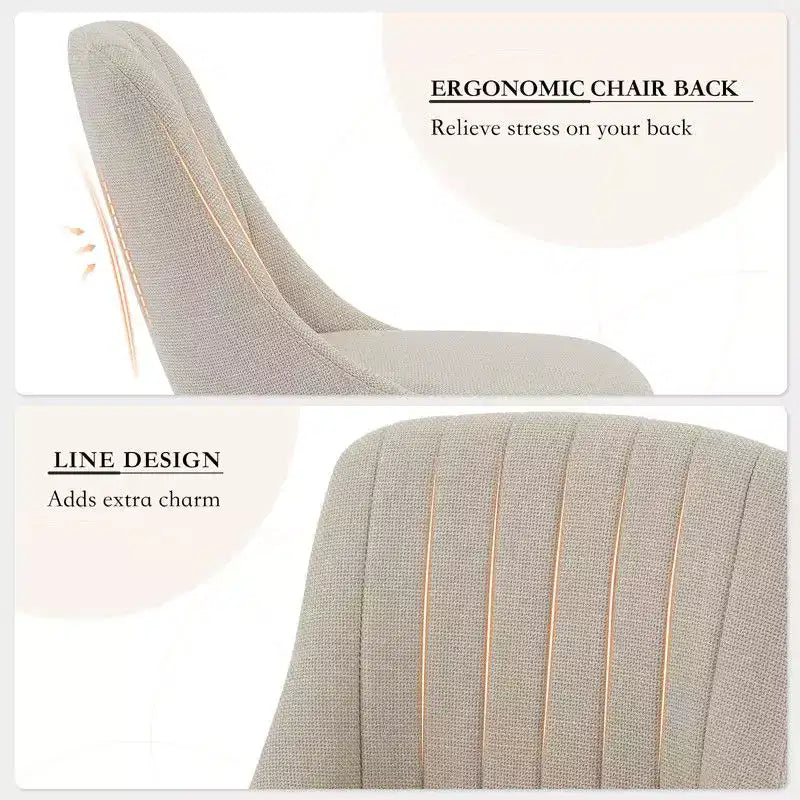 Set di 2 sedie da pranzo, sedie da cucina imbottite con schienale ergonomico, sedie da pranzo con gambe in rovere con capacità di 136 kg per sala da pranzo