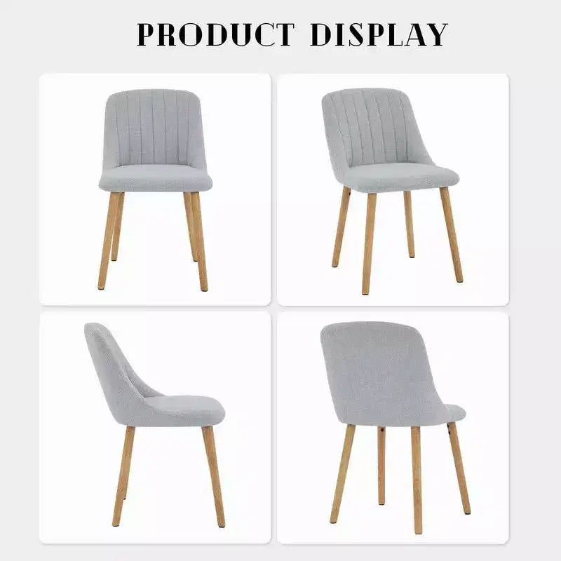Set di 2 sedie da pranzo, sedie da cucina imbottite con schienale ergonomico, sedie da pranzo con gambe in rovere con capacità di 136 kg per sala da pranzo