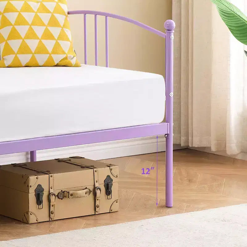 Divano letto a due posti in metallo con letto estraibile, struttura divano letto a due piazze con letto estraibile a scomparsa a 6 ruote, supporto a doghe in acciaio per ospiti, divano letto per soggiorno, camera da letto, appartamento