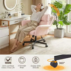 Sedia incrociata con braccioli e ruote, Sedia ergonomica da ufficio con gambe incrociate, Sedia da scrivania per ufficio e postazione trucco