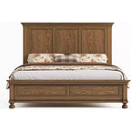 Struttura letto a piattaforma, legno massello con testiera da 65,2", doghe robuste, nessun boxspring richiesto, facile da montare