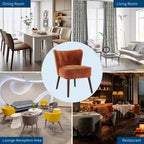 Poltrona accent moderna con schienale alto, poltrona singola in tessuto imbottito con seduta lounge e gambe in legno per soggiorno, ufficio, camera da letto 1 pz