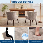Poltrona accent moderna con schienale alto, poltrona singola in tessuto imbottito con seduta lounge e gambe in legno per soggiorno, ufficio, camera da letto 1 pz