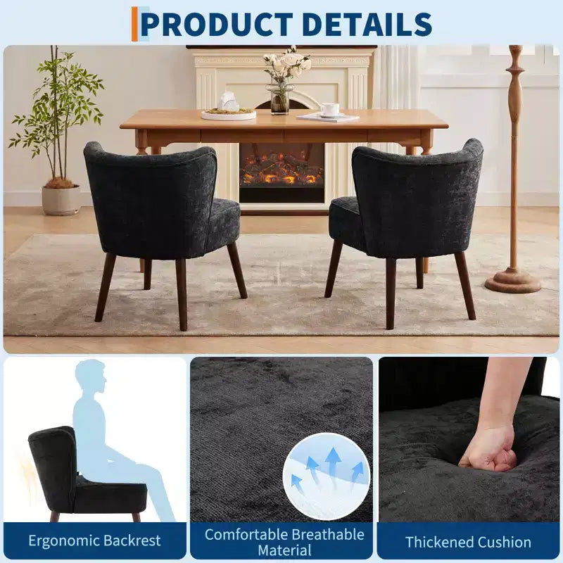 Poltrona accent moderna con schienale alto, poltrona singola in tessuto imbottito con seduta lounge e gambe in legno per soggiorno, ufficio, camera da letto 1 pz