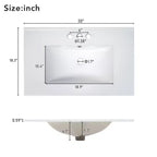 Mobile lavabo da bagno da 76 cm con lavello singolo, mobiletto combinato con lavello sottopiano, mobiletto da bagno con 2 ante e un cassetto, chiusura ammortizzata