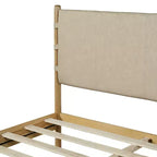 Struttura Letto Matrimoniale/King con 2 Comodini, Letto a Piattaforma in Legno con Testiera e Comodini Corrispondenti