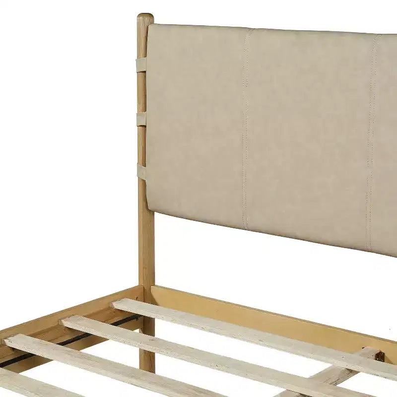 Struttura Letto Matrimoniale/King con 2 Comodini, Letto a Piattaforma in Legno con Testiera e Comodini Corrispondenti