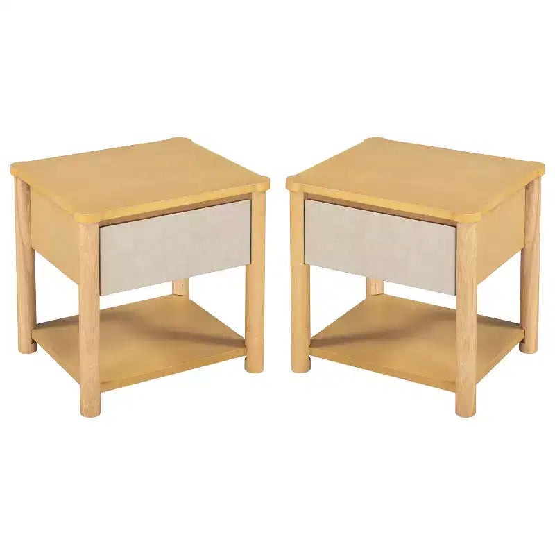 Struttura Letto Matrimoniale/King con 2 Comodini, Letto a Piattaforma in Legno con Testiera e Comodini Corrispondenti